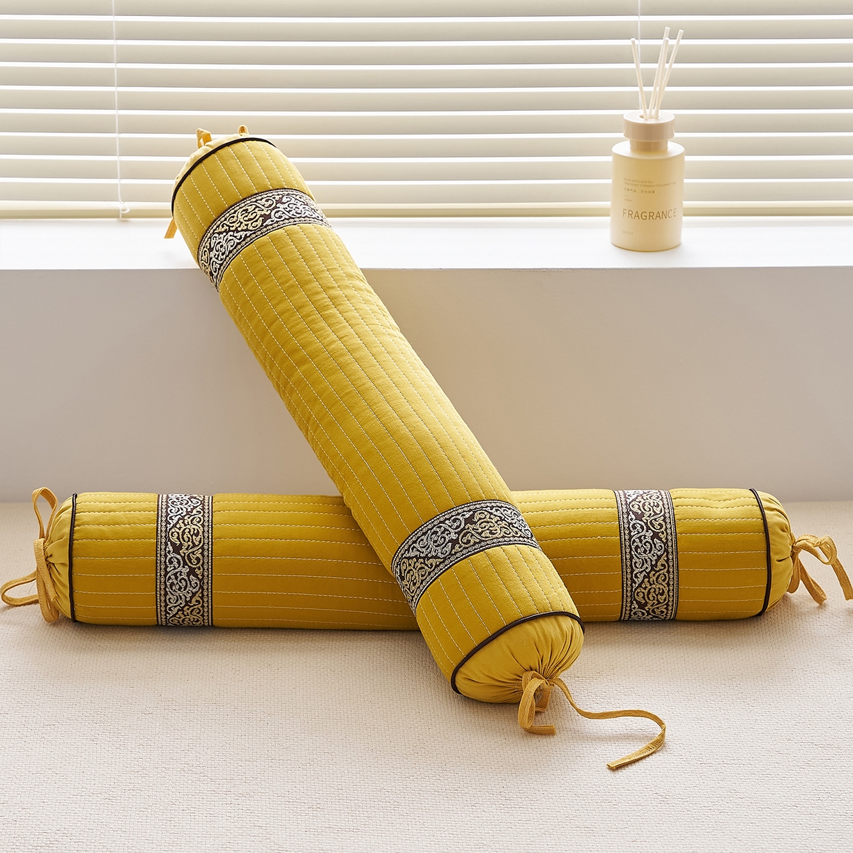 91家纺网 家纺一手货源 找家纺 （总）乐可 2025新款砂洗圆柱枕