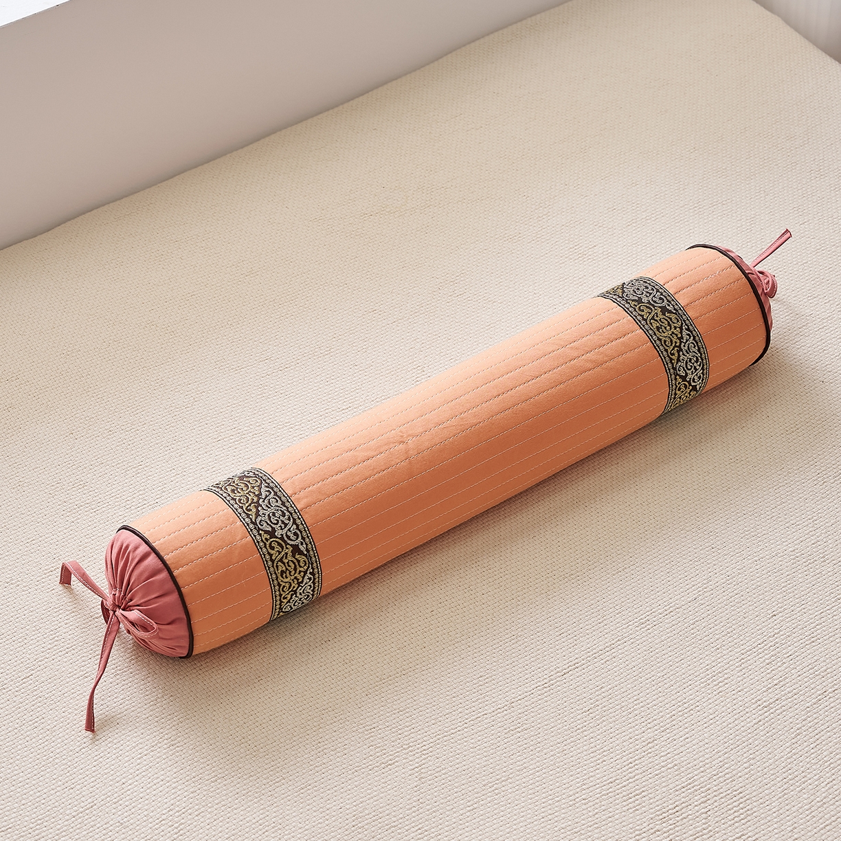 91家纺网 家纺一手货源 找家纺 乐可 2025新款砂洗圆柱枕 砂洗圆柱枕;桔