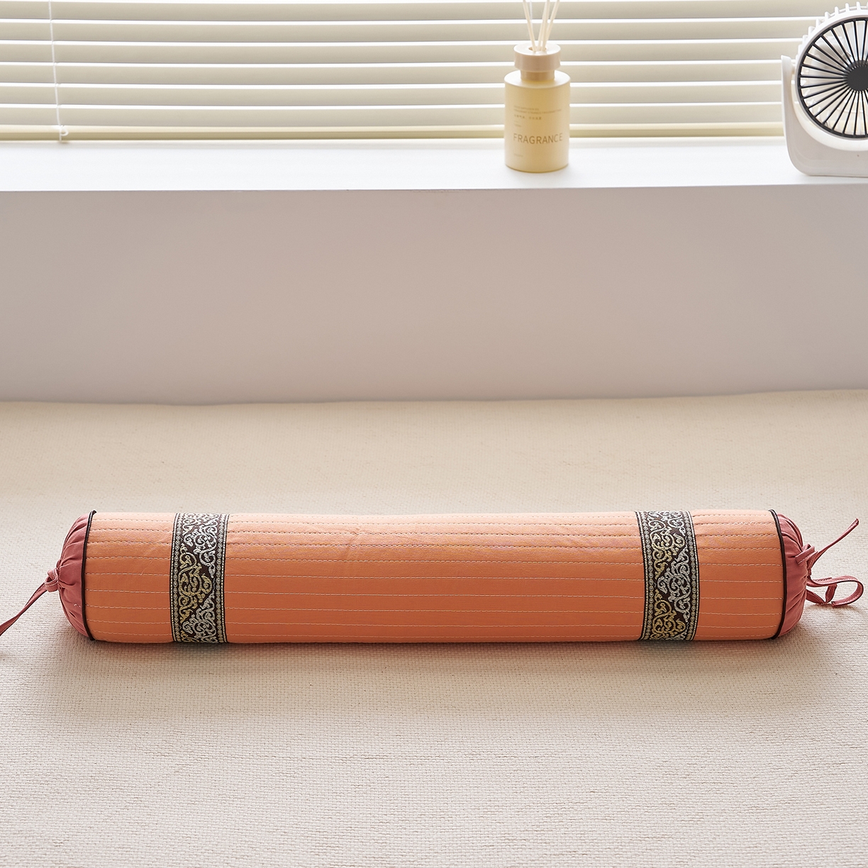 91家纺网 家纺一手货源 找家纺 乐可 2025新款砂洗圆柱枕 砂洗圆柱枕;桔