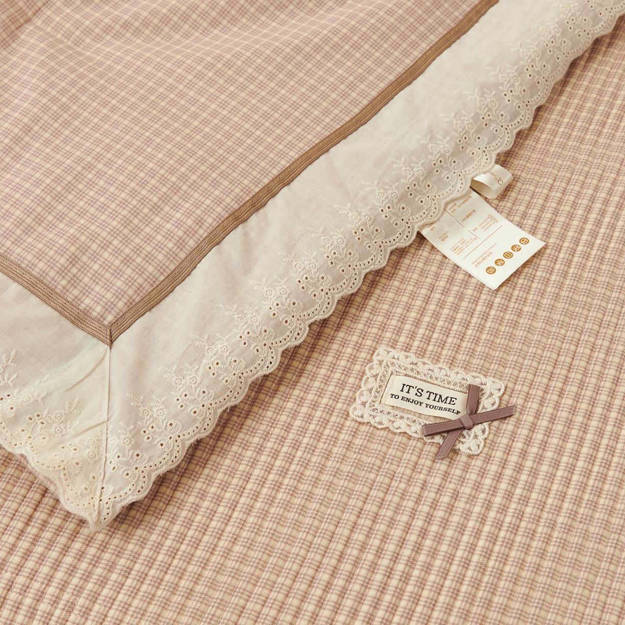 91家纺网 家纺一手货源 找家纺 优希家纺 2025新款米娅千金多功能春秋被四件套 卡其