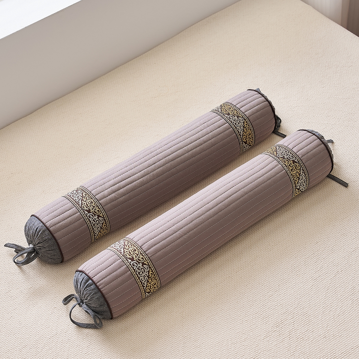 91家纺网 家纺一手货源 找家纺 （总）乐可 2025新款砂洗圆柱枕