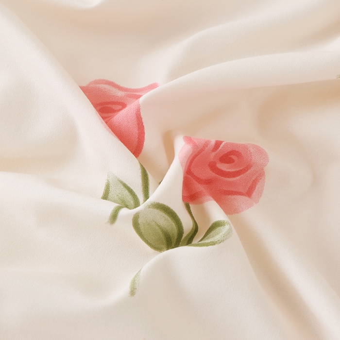 91家纺网 家纺一手货源 找家纺 乐沐 2025新款A类水洗棉双层纱豆豆绒被芯 玫瑰爱恋