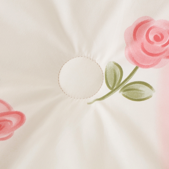 91家纺网 家纺一手货源 找家纺 乐沐 2025新款A类水洗棉双层纱豆豆绒被芯 玫瑰爱恋