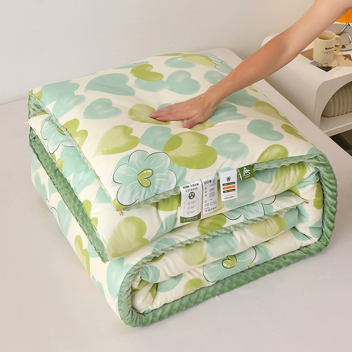 91家纺网 家纺一手货源 找家纺 乐沐 2025新款A类水洗棉双层纱豆豆绒被芯 倾心