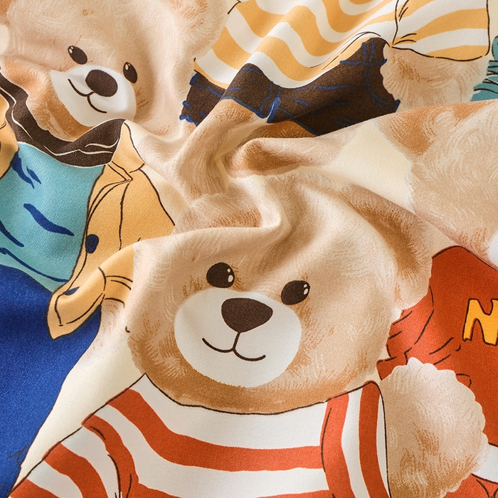 91家纺网 家纺一手货源 找家纺 乐沐 2025新款A类水洗棉双层纱豆豆绒被芯 熊熊乐园