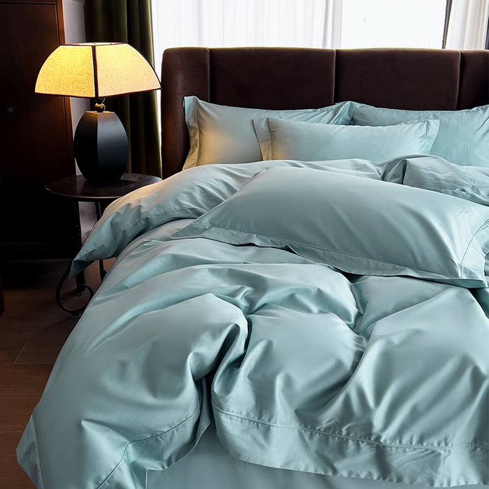 91家纺网 家纺一手货源 找家纺 （总）栩裕纺织 2025新款50支长绒棉纯色四件套系列-邂逅