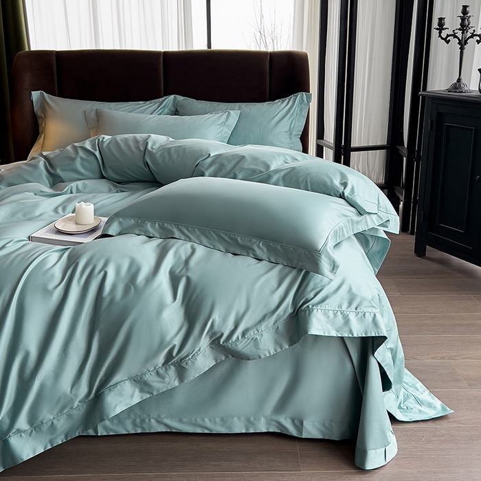 91家纺网 家纺一手货源 找家纺 （总）栩裕纺织 2025新款50支长绒棉纯色四件套系列-邂逅