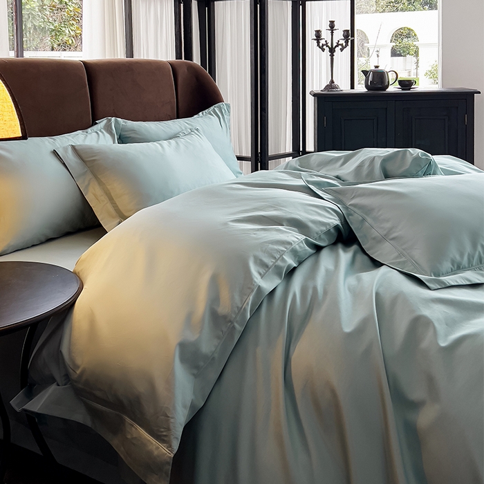 91家纺网 家纺一手货源 找家纺 （总）栩裕纺织 2025新款50支长绒棉纯色四件套系列-邂逅