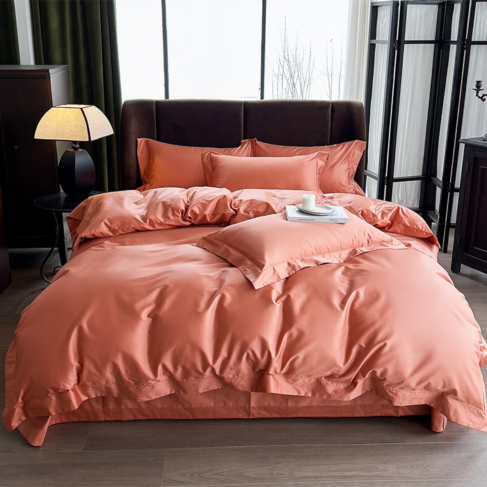 91家纺网 家纺一手货源 找家纺 （总）栩裕纺织 2025新款50支长绒棉纯色四件套系列-邂逅