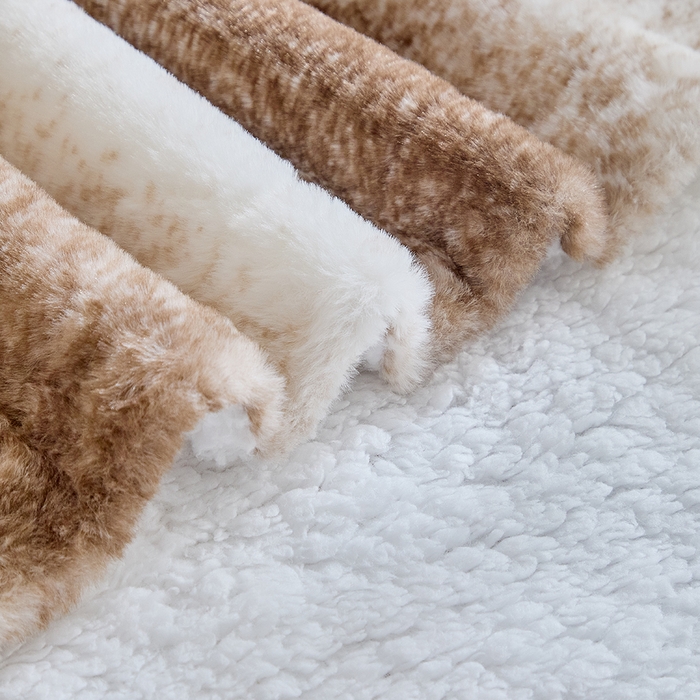 91家纺网 家纺一手货源 找家纺 缘生活 2025新款仿兔毛渐变毛毯 渐变毛毯四季通用盖毯多功能毛毯家居备用毯 渐变毛毯-卡其