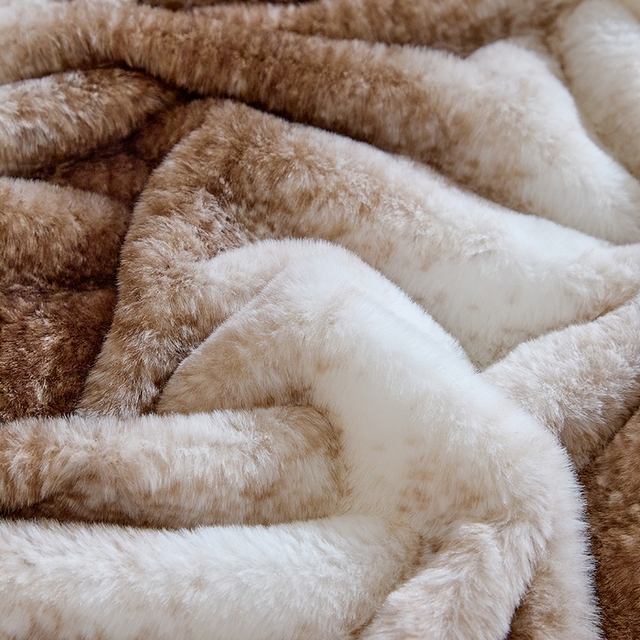 91家纺网 家纺一手货源 找家纺 缘生活 2025新款仿兔毛渐变毛毯 渐变毛毯四季通用盖毯多功能毛毯家居备用毯 渐变毛毯-卡其