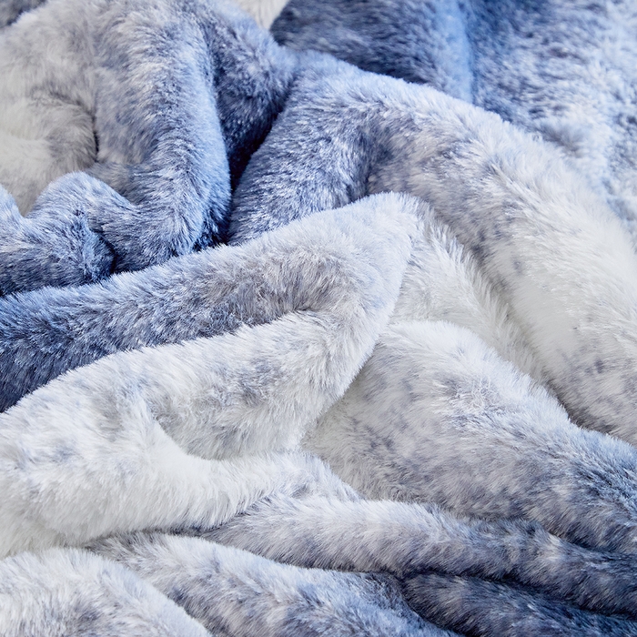 91家纺网 家纺一手货源 找家纺 缘生活 2025新款仿兔毛渐变毛毯 渐变毛毯四季通用盖毯多功能毛毯家居备用毯 渐变毛毯-蓝色