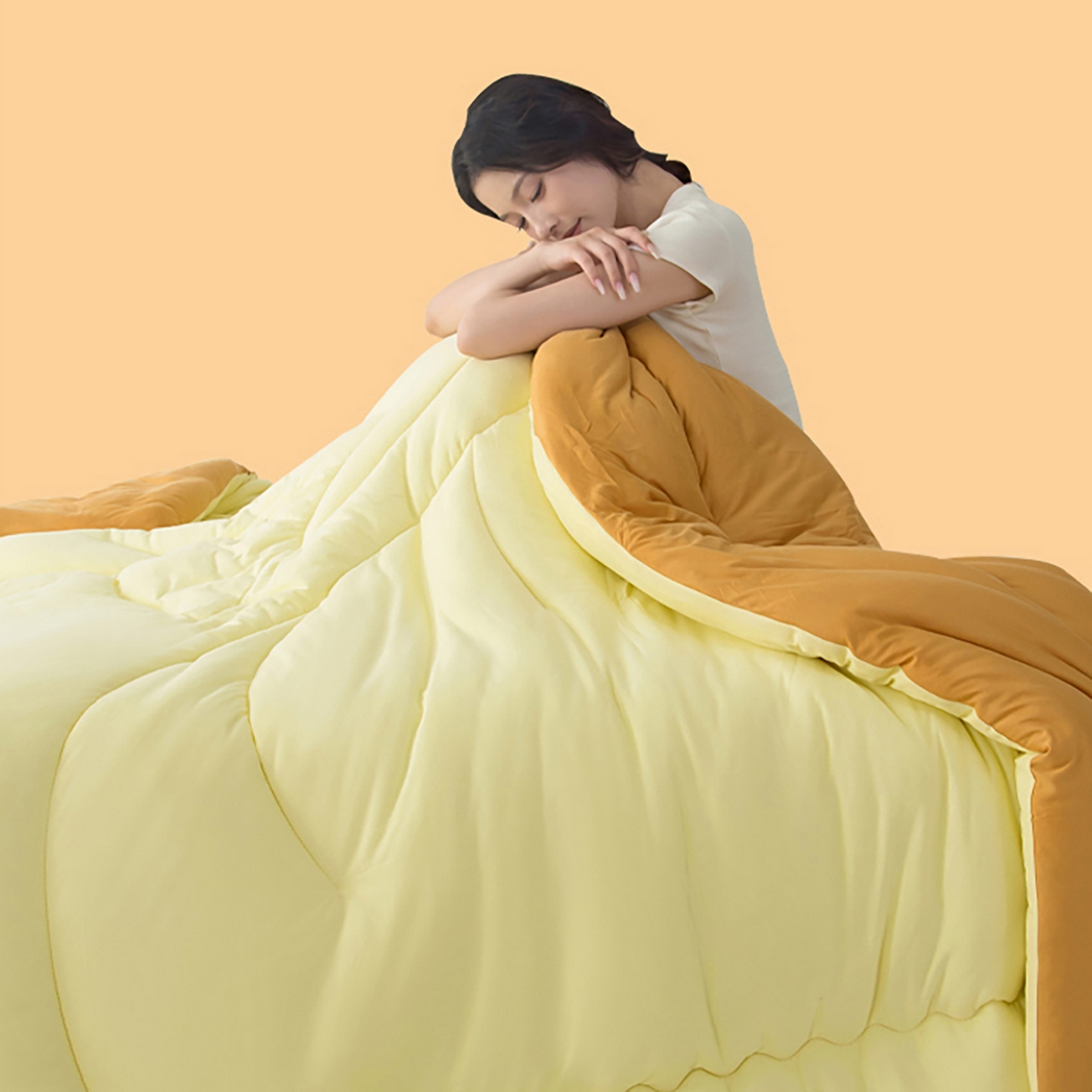 91家纺网 家纺一手货源 找家纺 （总）栩裕纺织 2025新款针织大豆被被子被芯-一路（鹿）有你