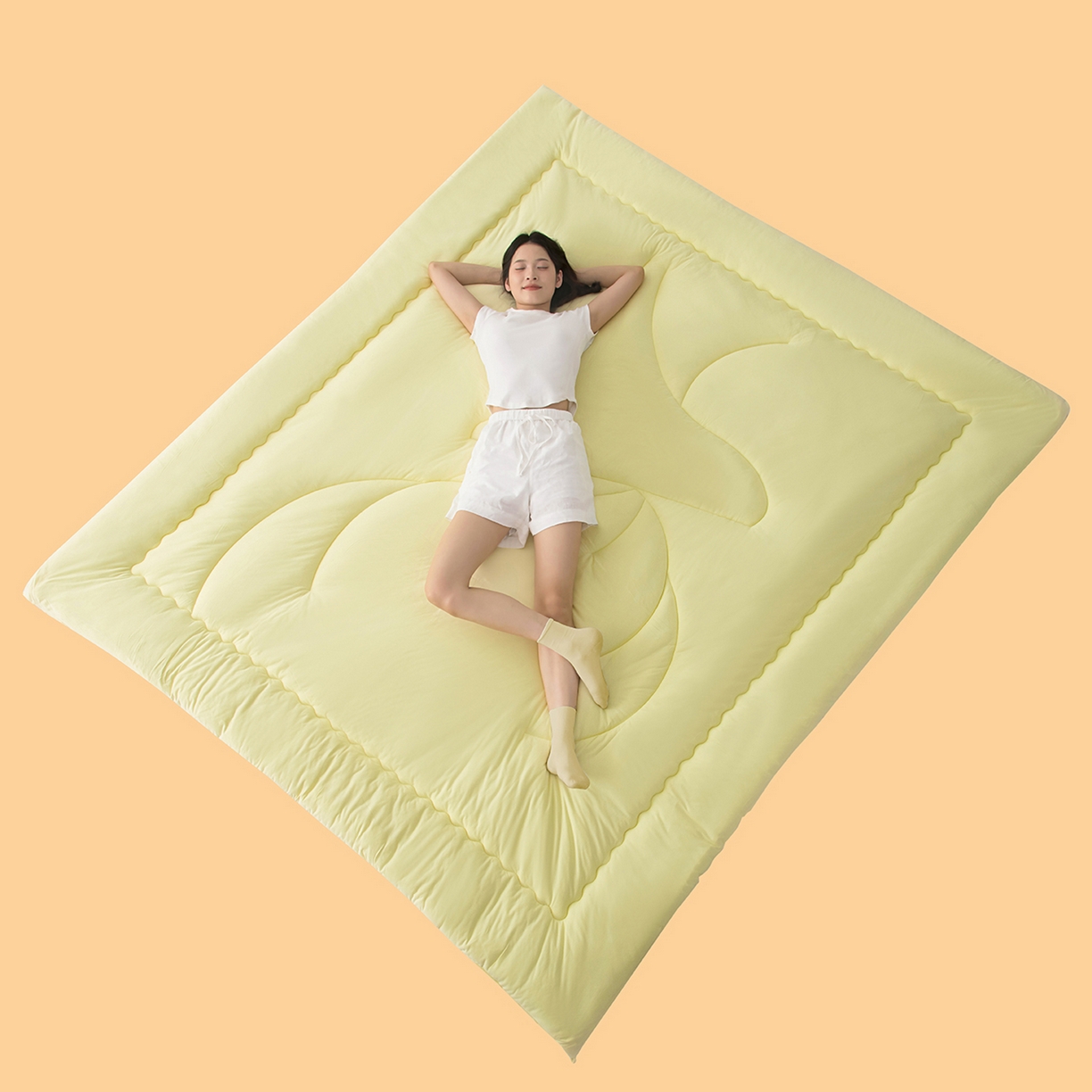 91家纺网 家纺一手货源 找家纺 （总）栩裕纺织 2025新款针织大豆被被子被芯-一路（鹿）有你