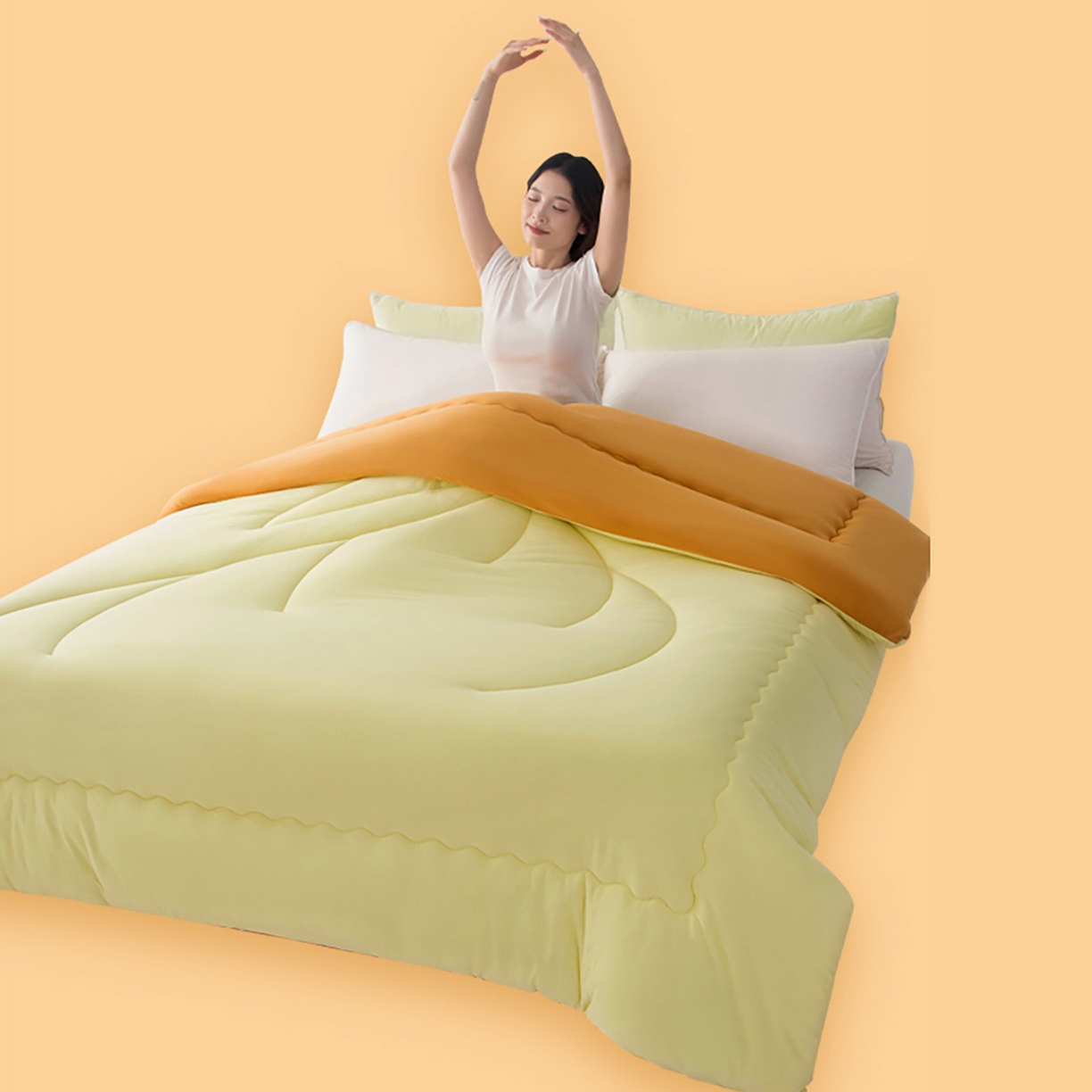 91家纺网 家纺一手货源 找家纺 （总）栩裕纺织 2025新款针织大豆被被子被芯-一路（鹿）有你