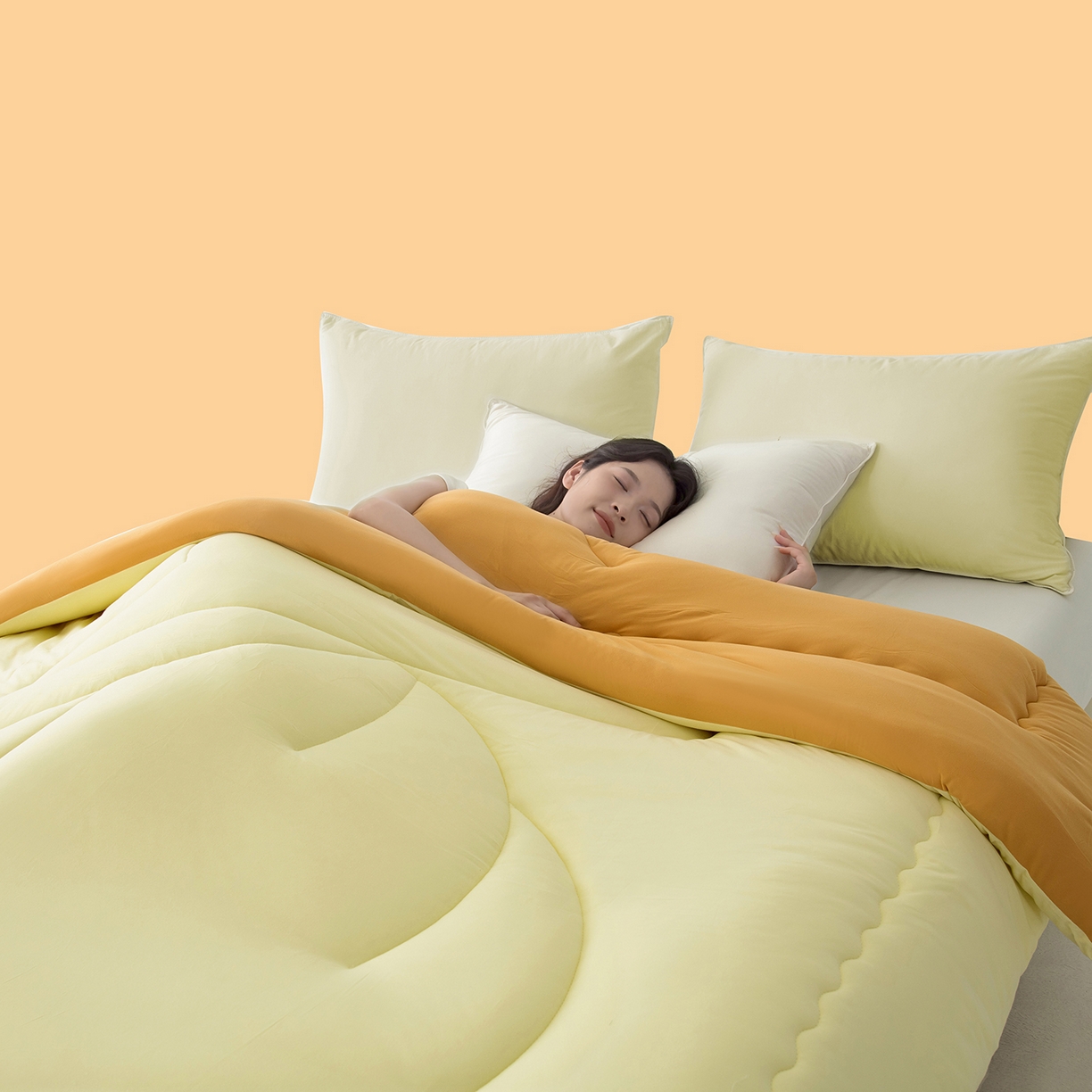 91家纺网 家纺一手货源 找家纺 （总）栩裕纺织 2025新款针织大豆被被子被芯-一路（鹿）有你