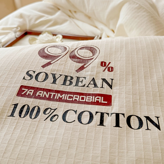 91家纺网 家纺一手货源 找家纺 （总）栩裕纺织 2025新款99%纯棉提花大豆被（AB）版冬被被子被芯