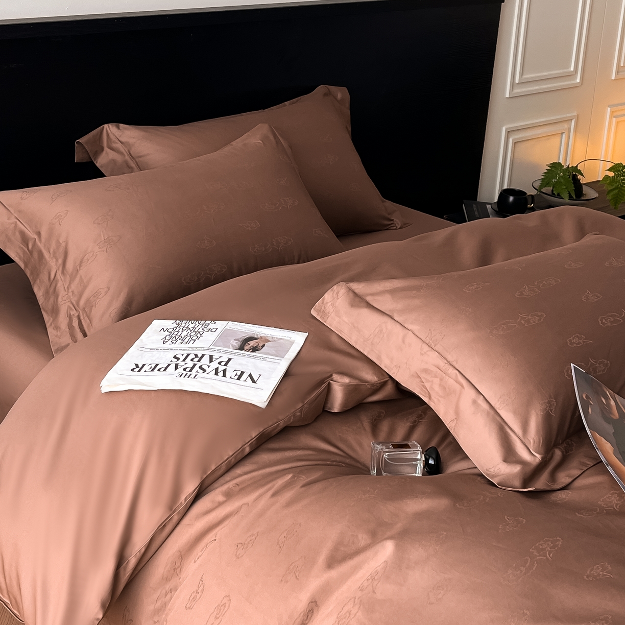 91家纺网 家纺一手货源 找家纺 （总）群鹿家访 25年新款长绒棉简约款四件套