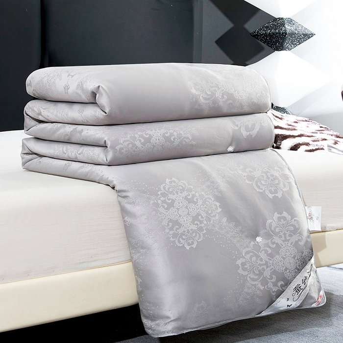 91家纺网 家纺一手货源 找家纺 前程家纺 2025新款120S全棉缎条被子母被二合一双胎被拉链款冬被春秋被 锻条--玉色