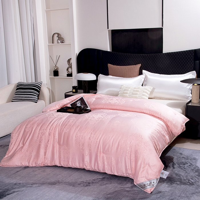 91家纺网 家纺一手货源 找家纺 前程家纺 2025新款贡缎提花被被子被芯-富贵花 富贵花-玛瑙玉