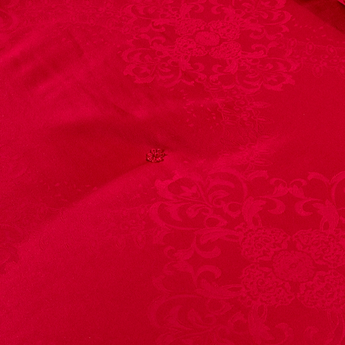 91家纺网 家纺一手货源 找家纺 前程家纺 2025新款贡缎提花被被子被芯-富贵花 富贵花-玛瑙红