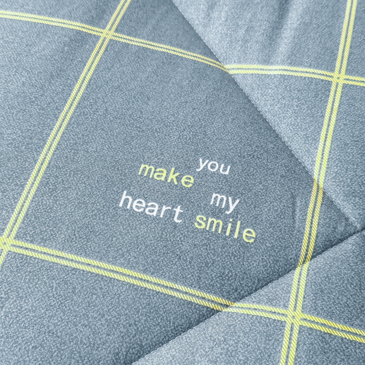 91家纺网 家纺一手货源 找家纺 好欣怡家纺 2025新款洛卡棉冬被学生被四季被仿棉被芯 蓝色格子