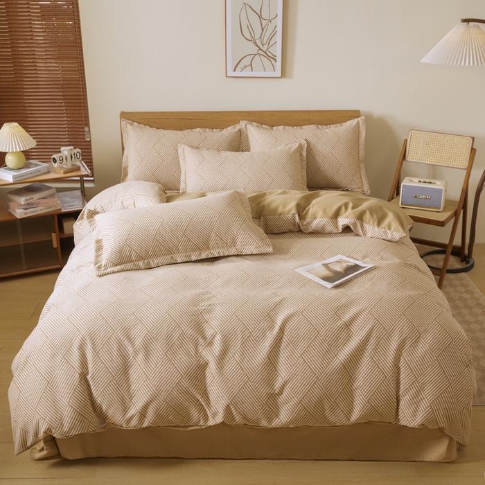 91家纺网 家纺一手货源 找家纺 （总）大吉 2025新款加厚活性喷气磨毛棉四件套被套床单床笠学生单人三件套