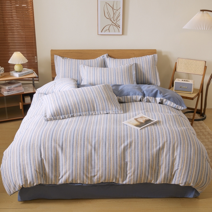 91家纺网 家纺一手货源 找家纺 （总）大吉 2025新款加厚活性喷气磨毛棉四件套被套床单床笠学生单人三件套