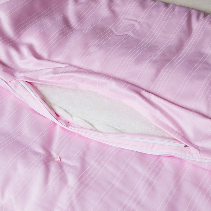 91家纺网 家纺一手货源 找家纺 尚品家纺 2025新款全棉提花蚕丝子母被冬被春秋被被子 樱花粉