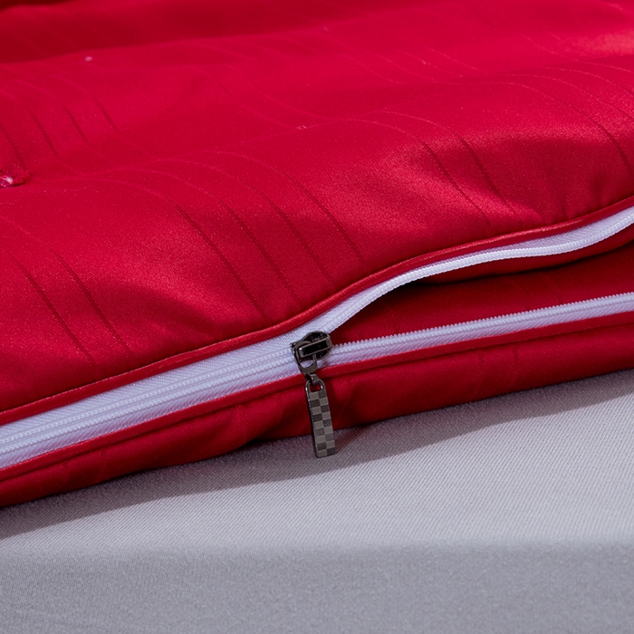 91家纺网 家纺一手货源 找家纺 尚品家纺 2025新款全棉提花蚕丝子母被冬被春秋被被子 胭脂红