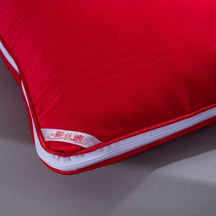 91家纺网 家纺一手货源 找家纺 尚品家纺 2025新款全棉提花蚕丝子母被冬被春秋被被子 胭脂红