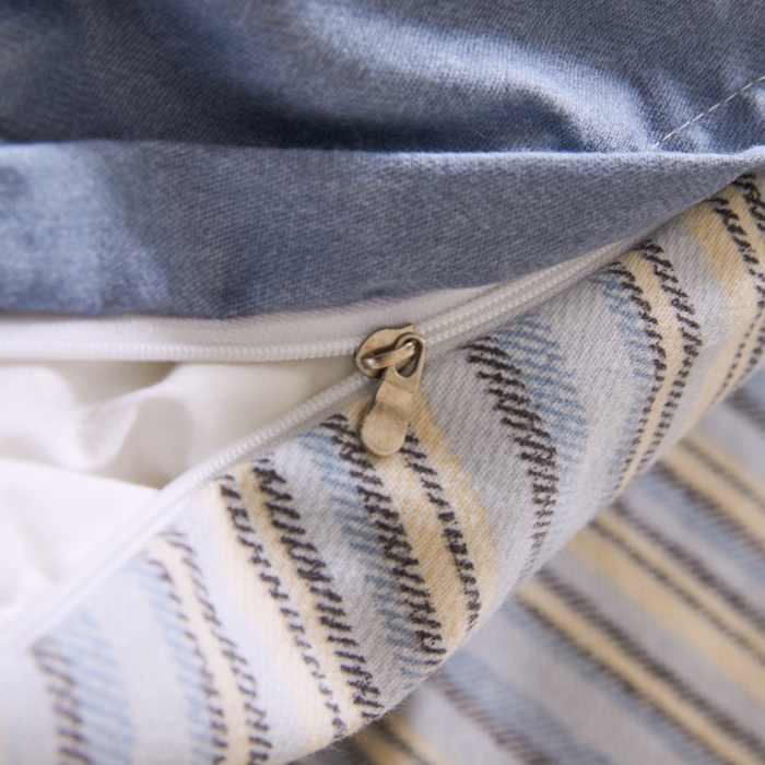 91家纺网 家纺一手货源 找家纺 大吉 2025新款加厚活性喷气磨毛棉四件套被套床单床笠学生单人三件套 星晴-蓝