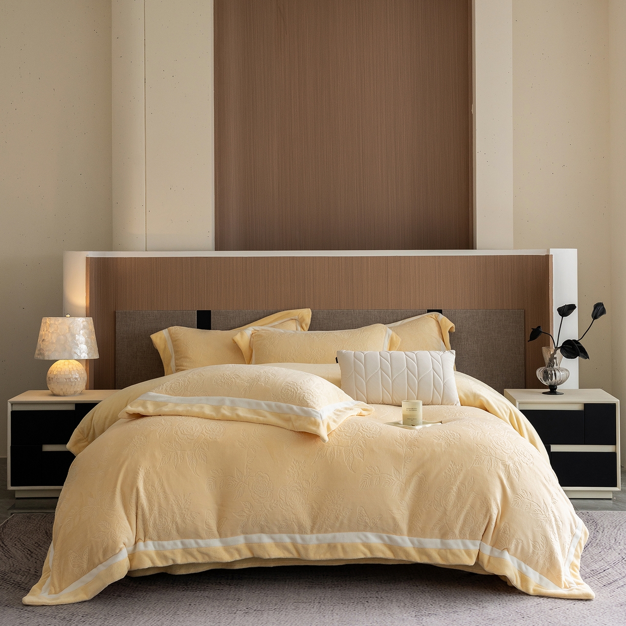 （总）瑞雪家居 2025新款亲肤舒适牛奶绒四件套-繁花系列