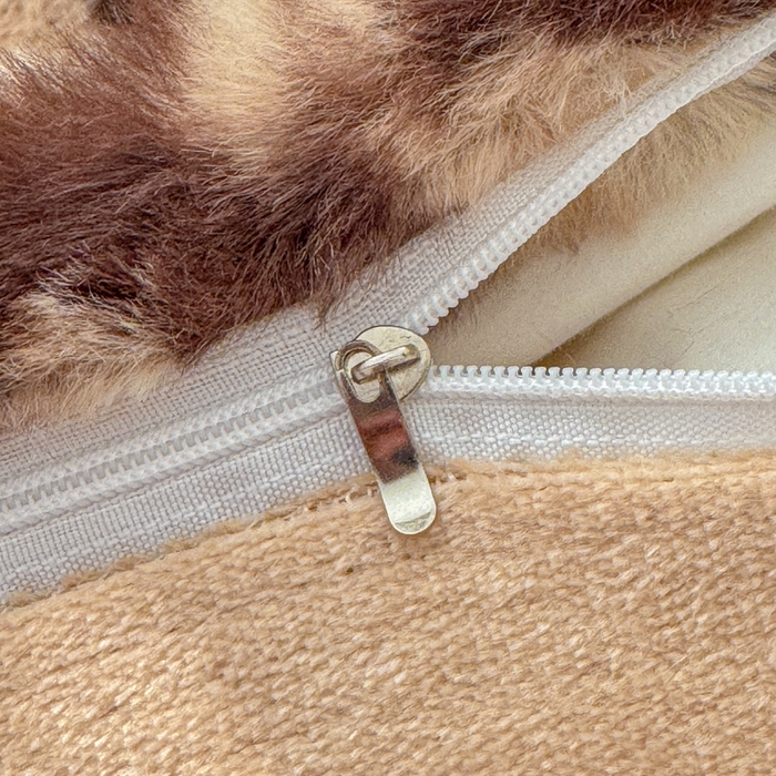 91家纺网 家纺一手货源 找家纺 爱多多家居 2025新款印花美拉德兔毛印花四件套单被套 字母豹纹