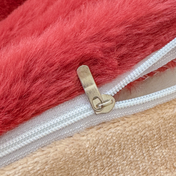 91家纺网 家纺一手货源 找家纺 爱多多家居 2025新款印花美拉德兔毛印花四件套单被套 大红蝴蝶结