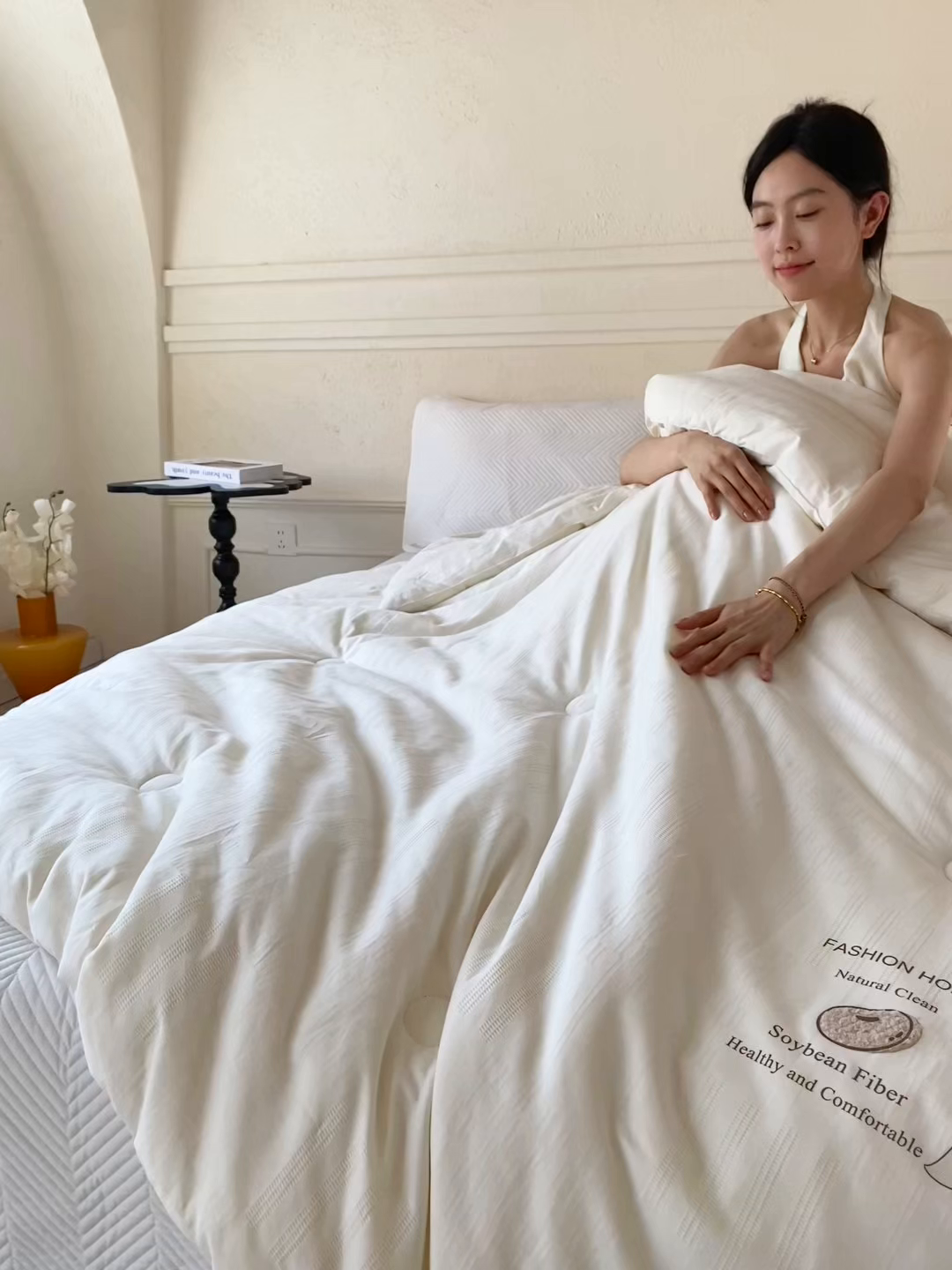 91家纺网 家纺一手货源 找家纺 （总）小叮当家纺仓储工厂店 2025新款A类全棉提花华夫格立体绒百分之30大豆被拉链款单边被子被芯