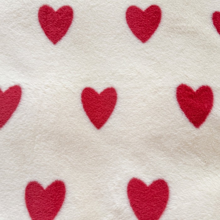 91家纺网 家纺一手货源 找家纺 爱多多家居 2025新款印花美拉德兔毛印花四件套单被套 红色爱心