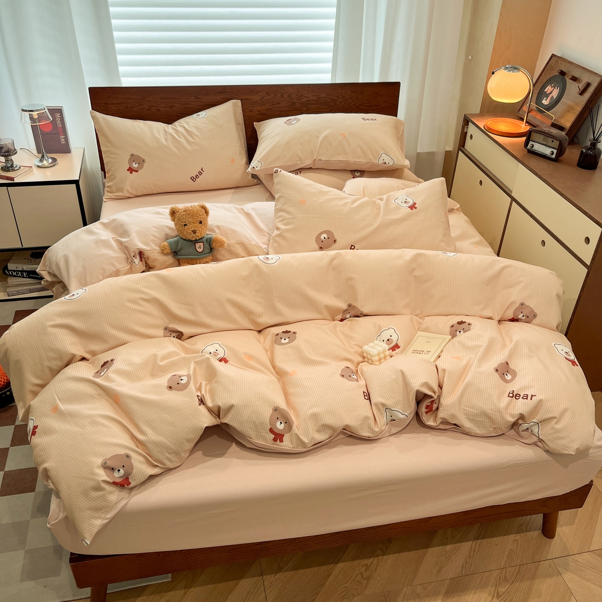 91家纺网 家纺一手货源 找家纺 （总）小叮当家纺仓储工厂店 2025新款提供买家秀爆款花型不断货美拉德卡通全棉纯棉磨毛四件套