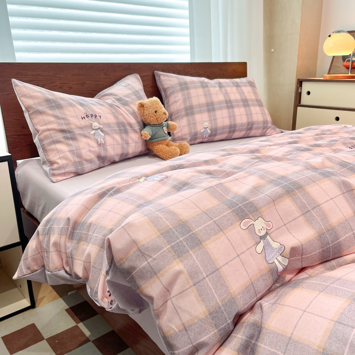 91家纺网 家纺一手货源 找家纺 （总）小叮当家纺仓储工厂店 2025新款提供买家秀爆款花型不断货美拉德卡通全棉纯棉磨毛四件套