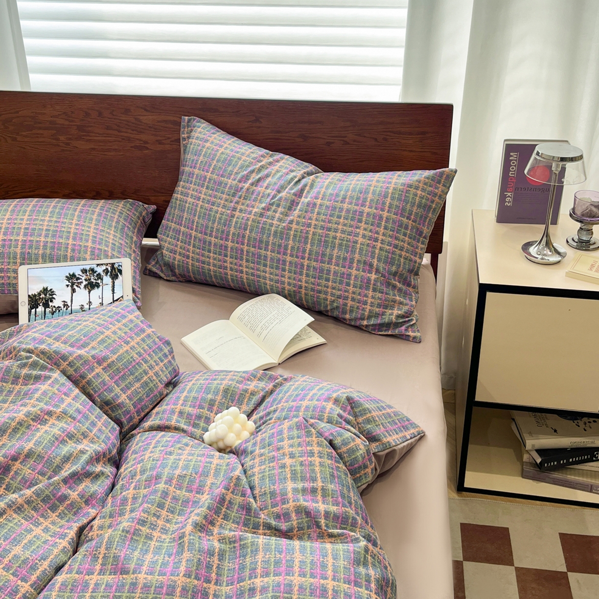 91家纺网 家纺一手货源 找家纺 小叮当家纺仓储工厂店 2025新款提供买家秀爆款花型不断货美拉德卡通全棉纯棉磨毛四件套 邂逅-紫