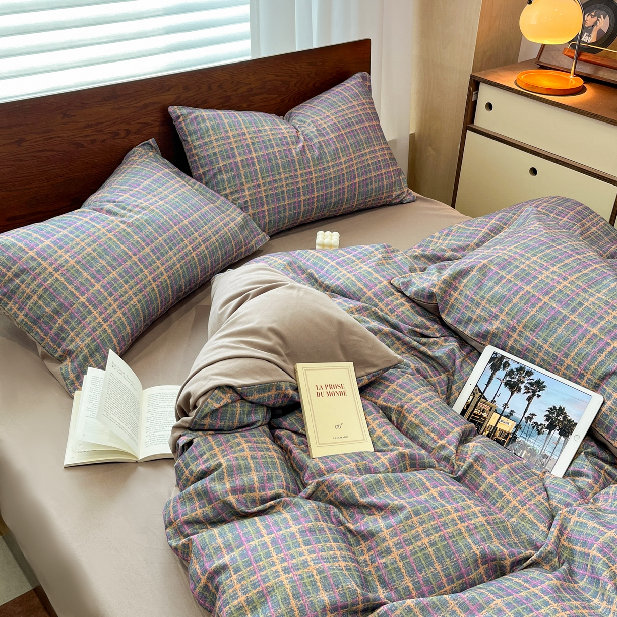 91家纺网 家纺一手货源 找家纺 小叮当家纺仓储工厂店 2025新款提供买家秀爆款花型不断货美拉德卡通全棉纯棉磨毛四件套 邂逅-紫