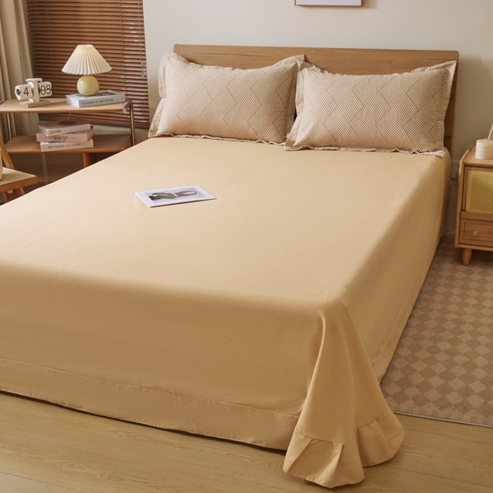 91家纺网 家纺一手货源 找家纺 大吉  2024新款加厚喷气全棉磨毛被套 菱格