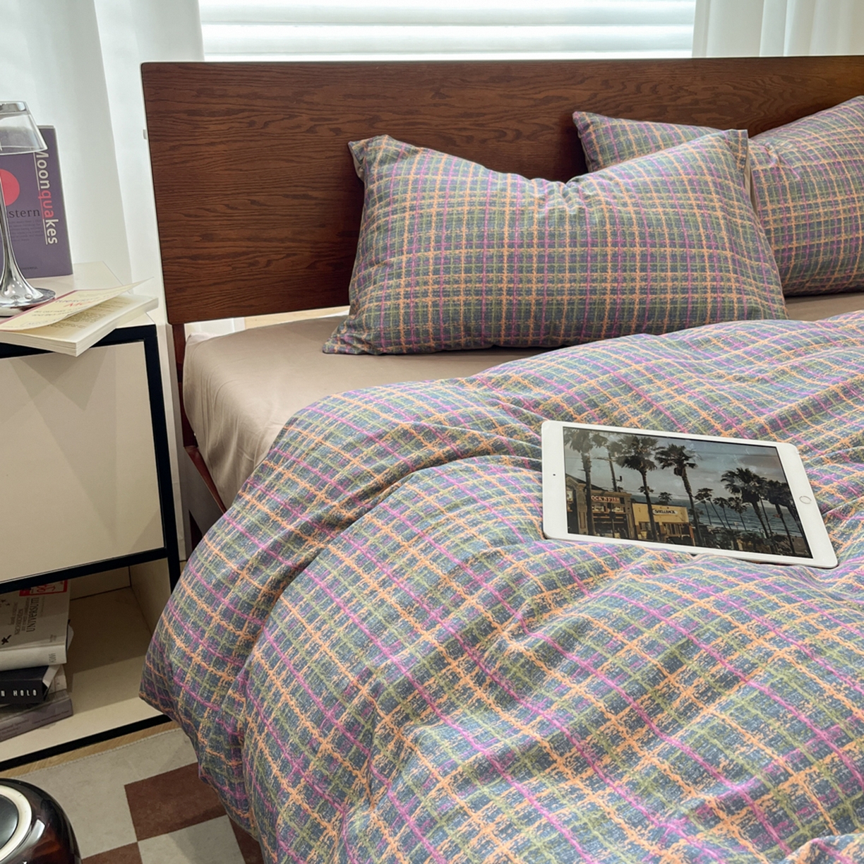 91家纺网 家纺一手货源 找家纺 小叮当家纺仓储工厂店 2025新款提供买家秀爆款花型不断货美拉德卡通全棉纯棉磨毛四件套 邂逅-紫