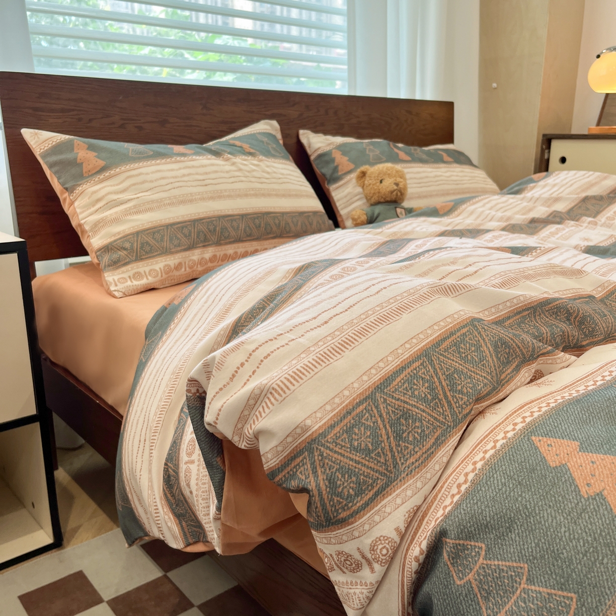 小叮当家纺仓储工厂店 2025新款提供买家秀爆款花型不断货美拉德卡通全棉纯棉磨毛四件套 时光