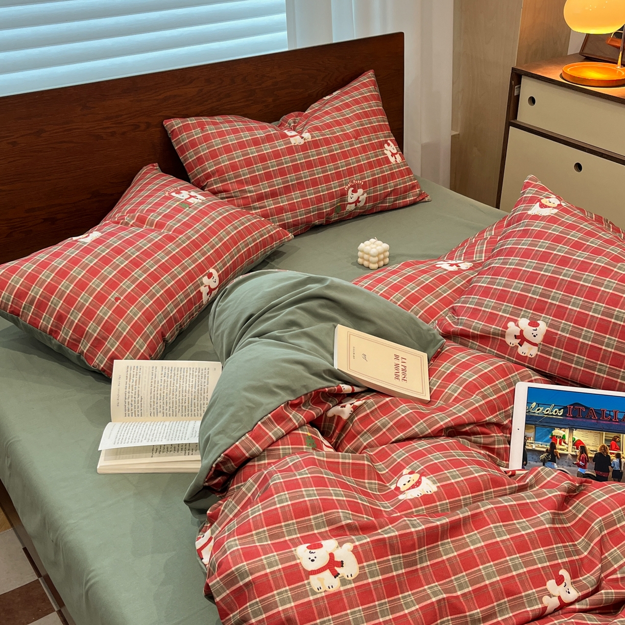 91家纺网 家纺一手货源 找家纺 小叮当家纺仓储工厂店 2025新款提供买家秀爆款花型不断货美拉德卡通全棉纯棉磨毛四件套 奥汀小狗