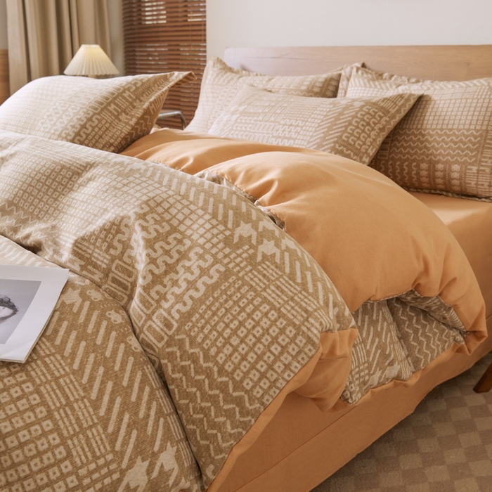 91家纺网 家纺一手货源 找家纺 大吉  2024新款加厚喷气全棉磨毛被套 千鸟格