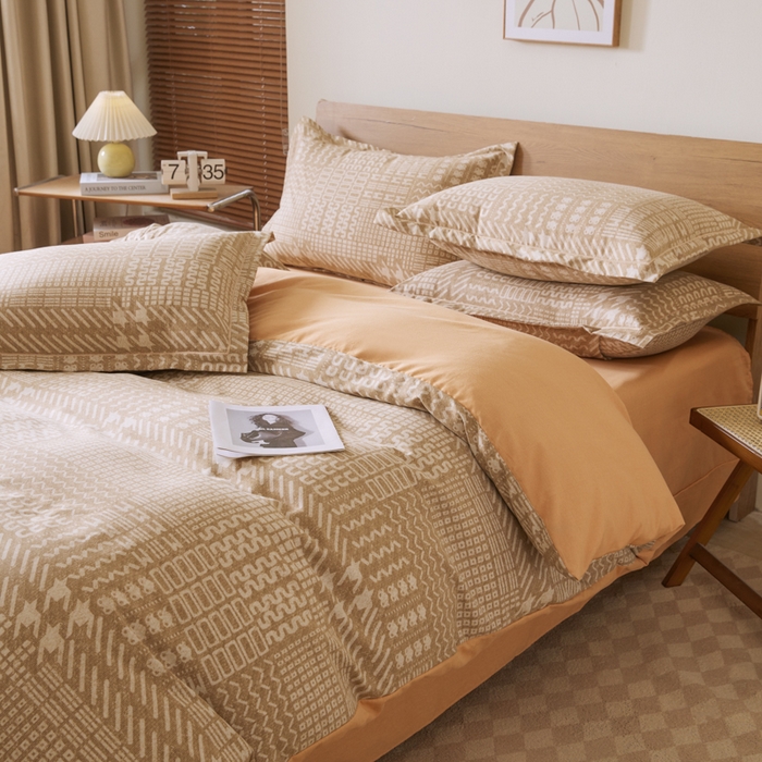 91家纺网 家纺一手货源 找家纺 大吉  2024新款加厚喷气全棉磨毛被套 千鸟格