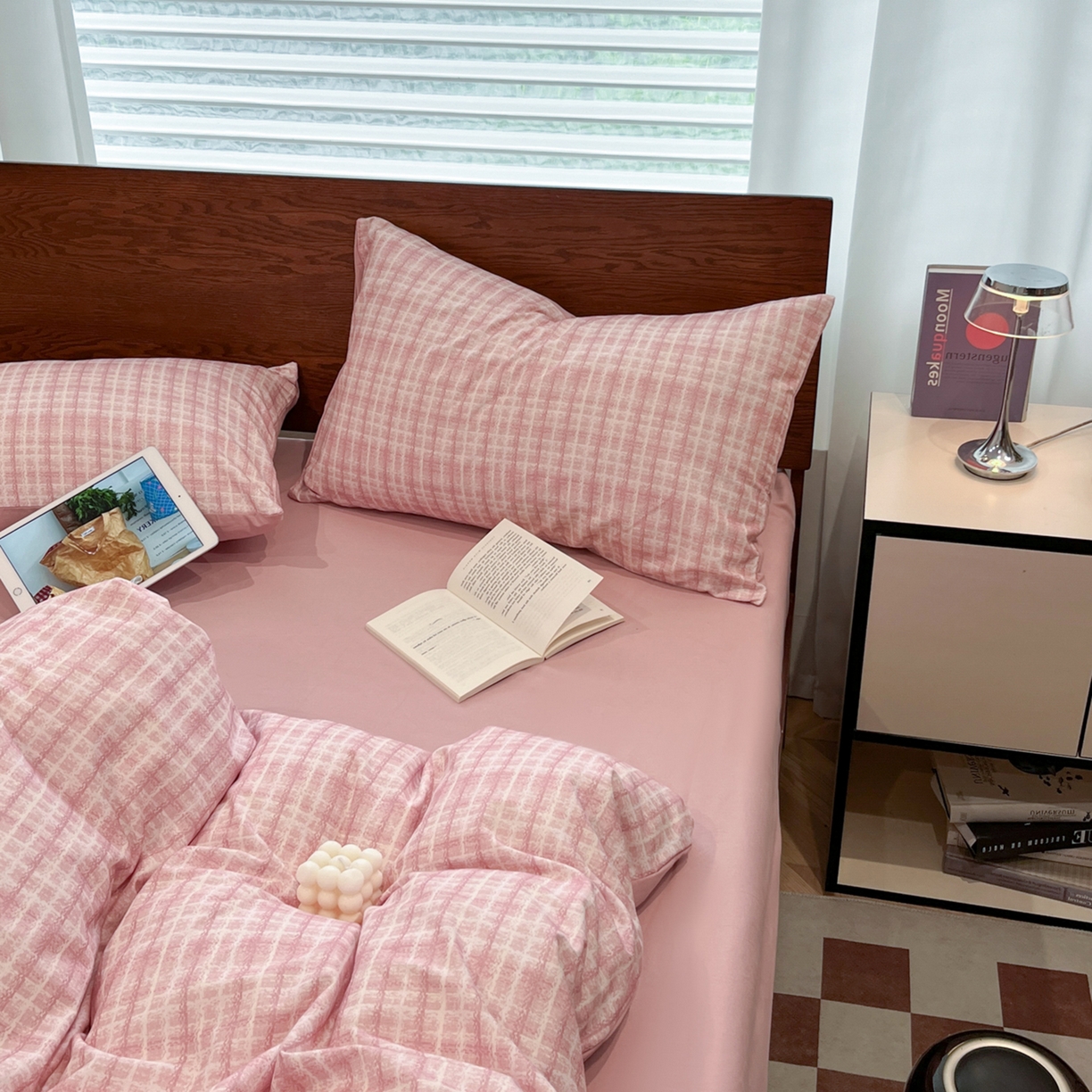 91家纺网 家纺一手货源 找家纺 小叮当家纺仓储工厂店 2025新款提供买家秀爆款花型不断货美拉德卡通全棉纯棉磨毛四件套 邂逅-粉