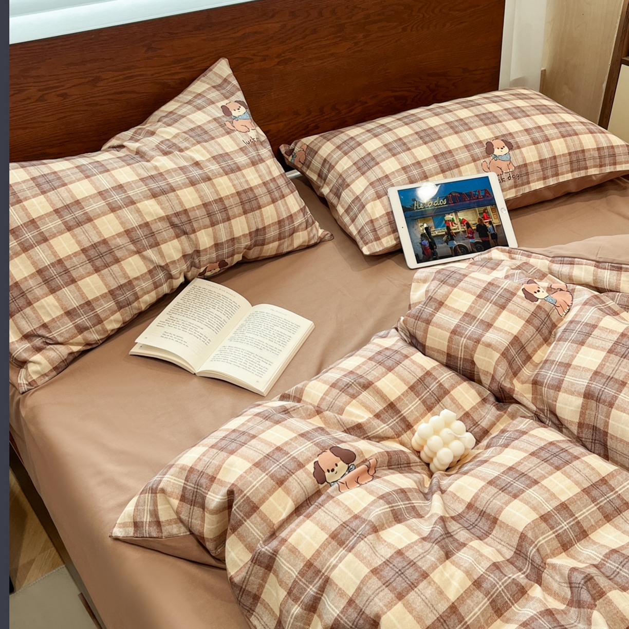 91家纺网 家纺一手货源 找家纺 小叮当家纺仓储工厂店 2025新款提供买家秀爆款花型不断货美拉德卡通全棉纯棉磨毛四件套 童趣