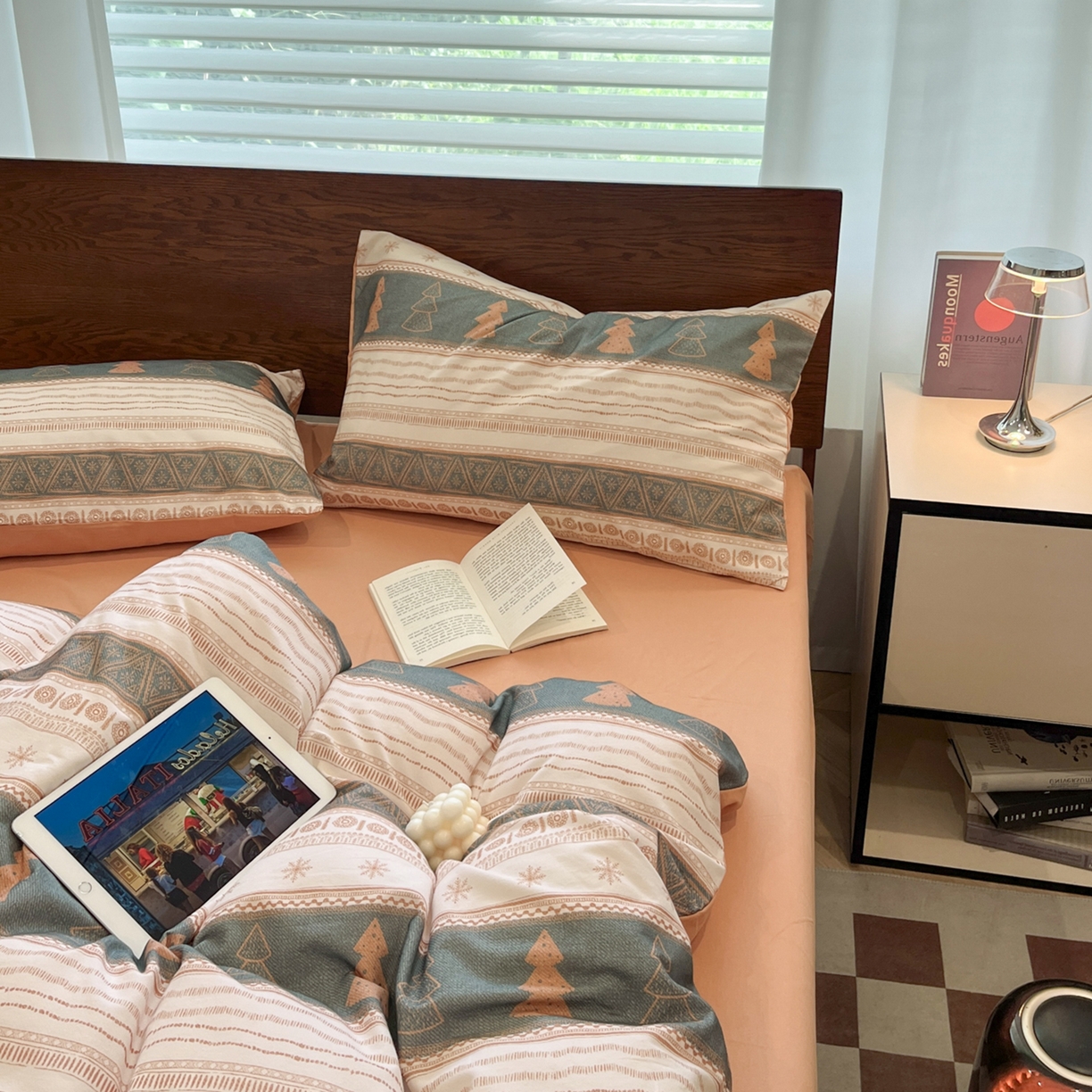 91家纺网 家纺一手货源 找家纺 小叮当家纺仓储工厂店 2025新款提供买家秀爆款花型不断货美拉德卡通全棉纯棉磨毛四件套 时光